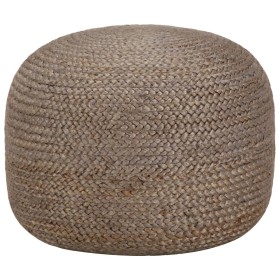 Puf hecho a mano gris claro 45x30 cm yute de , Otomanas - Ref: Foro24-248081, Precio: 75,35 €, Descuento: %