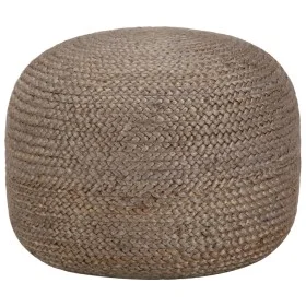 Puf hecho a mano gris claro 45x30 cm yute by , Ottomans - Ref: Foro24-248081, Price: 70,17 €, Discount: %