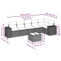 Set de comedor de jardín 7 pzas y cojines ratán sintético negro de , Conjuntos de jardín - Ref: Foro24-3254932, Precio: 481,5...