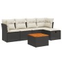 Set de sofás de jardín 6 piezas y cojines ratán sintético negro de , Conjuntos de jardín - Ref: Foro24-3264710, Precio: 319,6...