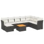 Set de sofás de jardín 8 piezas y cojines ratán sintético negro de , Conjuntos de jardín - Ref: Foro24-3264759, Precio: 479,8...