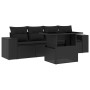 Set de muebles de jardín 5 pzas y cojines ratán sintético negro de , Conjuntos de jardín - Ref: Foro24-3268985, Precio: 388,3...