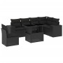 Set de sofás de jardín 7 pzas con cojines ratán sintético negro de , Conjuntos de jardín - Ref: Foro24-3269195, Precio: 532,8...