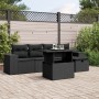 Set de sofás de jardín 6 piezas y cojines ratán sintético negro de , Conjuntos de jardín - Ref: Foro24-3275285, Precio: 444,8...