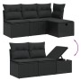 Set de sofás de jardín 6 piezas y cojines ratán sintético negro de , Conjuntos de jardín - Ref: Foro24-3275285, Precio: 444,8...
