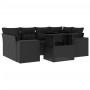 Set de sofás de jardín 7 pzas con cojines ratán sintético negro de , Conjuntos de jardín - Ref: Foro24-3269015, Precio: 532,6...