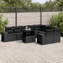 Set de sofás de jardín 10 pzas cojines ratán sintético negro de , Conjuntos de jardín - Ref: Foro24-3269385, Precio: 698,84 €...