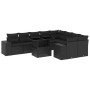 Set de sofás de jardín 10 pzas cojines ratán sintético negro de , Conjuntos de jardín - Ref: Foro24-3269385, Precio: 698,84 €...