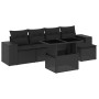 Set de sofás de jardín 6 piezas y cojines ratán sintético negro de , Conjuntos de jardín - Ref: Foro24-3269125, Precio: 432,2...