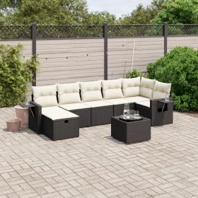 Set de sofás de jardín 8 piezas y cojines ratán sintético negro de , Conjuntos de jardín - Ref: Foro24-3263822, Precio: 472,1...
