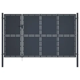Anthracite grey steel garden gate 350x175 cm by , garden gates - Ref: Foro24-144539, Price: 805,71 €, Discount: %