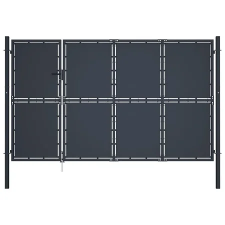 Anthrazitgraue Gartentür aus Stahl 350x175 cm von , Gartentore - Ref: Foro24-144539, Preis: 805,71 €, Rabatt: %