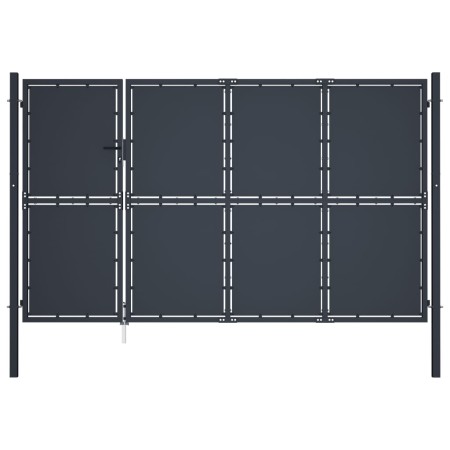 Puerta de jardín de acero gris antracita 350x175 cm de , Puertas de jardín - Ref: Foro24-144539, Precio: 822,32 €, Descuento: %