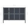 Anthrazitgraue Gartentür aus Stahl 350x175 cm von , Gartentore - Ref: Foro24-144539, Preis: 805,71 €, Rabatt: %