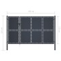 Puerta de jardín de acero gris antracita 350x175 cm de , Puertas de jardín - Ref: Foro24-144539, Precio: 822,32 €, Descuento: %