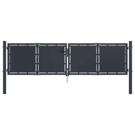 Puerta de jardín de acero gris antracita 300x100 cm by , garden gates - Ref: Foro24-144524, Price: 395,21 €, Discount: %