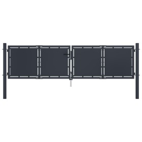 Puerta de jardín de acero gris antracita 300x100 cm de , Puertas de jardín - Ref: Foro24-144524, Precio: 411,41 €, Descuento: %
