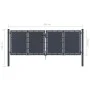 Puerta de jardín de acero gris antracita 300x100 cm de , Puertas de jardín - Ref: Foro24-144524, Precio: 395,21 €, Descuento: %