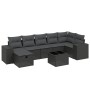 Set de sofás de jardín 8 piezas y cojines ratán sintético negro de , Conjuntos de jardín - Ref: Foro24-3264461, Precio: 534,2...