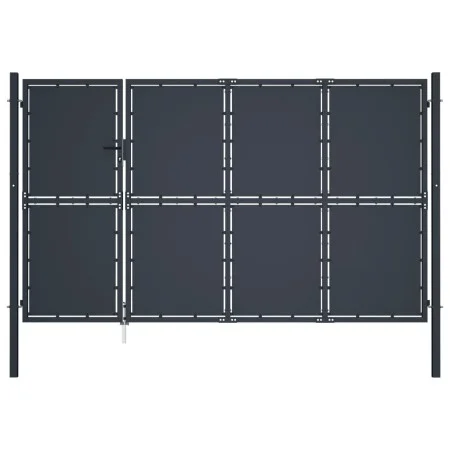 Anthrazitgraue Gartentür aus Stahl 350x150 cm von , Gartentore - Ref: Foro24-144538, Preis: 736,41 €, Rabatt: %
