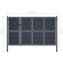 Puerta de jardín de acero gris antracita 350x150 cm de , Puertas de jardín - Ref: Foro24-144538, Precio: 770,94 €, Descuento: %
