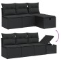 Set de sofás de jardín 8 piezas y cojines ratán sintético negro de , Conjuntos de jardín - Ref: Foro24-3264441, Precio: 534,2...