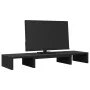 Soporte elevador pantalla ajustable madera negro 80x24x10,5 cm de , Bases y elevadores para ordenadores - Ref: Foro24-854635,...
