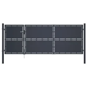 Anthracite grey steel garden gate 350x125 cm by , garden gates - Ref: Foro24-144537, Price: 625,18 €, Discount: %