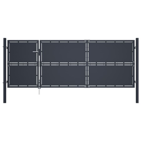 Puerta de jardín de acero gris antracita 350x125 cm de , Puertas de jardín - Ref: Foro24-144537, Precio: 653,07 €, Descuento: %
