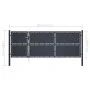 Anthrazitgraue Gartentür aus Stahl 350x125 cm von , Gartentore - Ref: Foro24-144537, Preis: 625,18 €, Rabatt: %