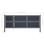 Puerta de jardín de acero gris antracita 350x125 cm de , Puertas de jardín - Ref: Foro24-144537, Precio: 653,07 €, Descuento: %