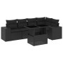 Set de sofás de jardín 6 piezas y cojines ratán sintético negro de , Conjuntos de jardín - Ref: Foro24-3269145, Precio: 468,0...