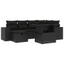 Set de sofás de jardín 7 pzas con cojines ratán sintético negro de , Conjuntos de jardín - Ref: Foro24-3275295, Precio: 526,5...