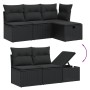 Set de sofás de jardín 7 pzas con cojines ratán sintético negro de , Conjuntos de jardín - Ref: Foro24-3275295, Precio: 526,5...