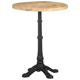 Mesa de bistró madera de mango rugosa Ø60x76 cm de , Mesas de cocina y de comedor - Ref: Foro24-321087, Precio: 160,64 €, Des...