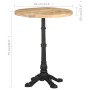 Mesa de bistró madera de mango rugosa Ø60x76 cm de , Mesas de cocina y de comedor - Ref: Foro24-321087, Precio: 170,66 €, Des...
