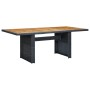 Mesa de jardín ratán sintético madera maciza acacia gris oscuro de vidaXL, Mesas de jardín - Ref: Foro24-313310, Precio: 181,...