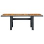 Mesa de jardín ratán sintético madera maciza acacia gris oscuro de vidaXL, Mesas de jardín - Ref: Foro24-313310, Precio: 181,...