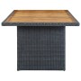 Mesa de jardín ratán sintético madera maciza acacia gris oscuro de vidaXL, Mesas de jardín - Ref: Foro24-313310, Precio: 181,...