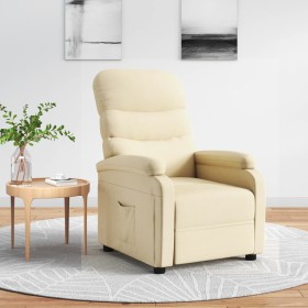Sillón reclinable de tela crema de , Sillones - Ref: Foro24-344899, Precio: 205,62 €, Descuento: %