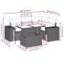 Set de muebles de jardín 5 pzas y cojines ratán sintético negro de , Conjuntos de jardín - Ref: Foro24-3269135, Precio: 421,3...