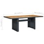 Mesa de jardín ratán sintético madera maciza acacia gris oscuro de vidaXL, Mesas de jardín - Ref: Foro24-313310, Precio: 181,...