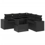 Set de sofás de jardín 6 piezas y cojines ratán sintético negro de , Conjuntos de jardín - Ref: Foro24-3269155, Precio: 468,0...