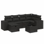 Set de comedor de jardín 7 pzas y cojines ratán sintético negro de , Conjuntos de jardín - Ref: Foro24-3264421, Precio: 478,0...