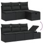 Set de sofás de jardín 8 piezas y cojines ratán sintético negro de , Conjuntos de jardín - Ref: Foro24-3264511, Precio: 548,5...
