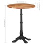 Mesa de bistró madera maciza de acacia Ø60x76 cm de , Mesas de cocina y de comedor - Ref: Foro24-321088, Precio: 176,82 €, De...