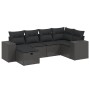 Set de sofás de jardín 6 piezas y cojines ratán sintético negro de , Conjuntos de jardín - Ref: Foro24-3264411, Precio: 429,0...