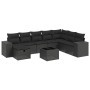 Set de sofás de jardín 8 piezas y cojines ratán sintético negro de , Conjuntos de jardín - Ref: Foro24-3264521, Precio: 598,5...