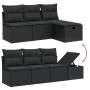 Set de sofás de jardín 8 piezas y cojines ratán sintético negro de , Conjuntos de jardín - Ref: Foro24-3264521, Precio: 598,5...