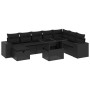 Set de sofás de jardín 8 piezas y cojines ratán sintético negro de , Conjuntos de jardín - Ref: Foro24-3275345, Precio: 635,8...